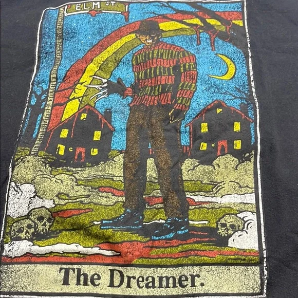 The Dreamer Graphic Black T-Shirt by a nightmare on elm street - Picture 2 of 6